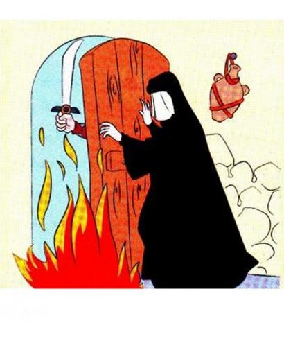 رنگ آمیزی دهه فاطمیه: داستان آتش زدن درب خانه حضرت فاطمه (س)