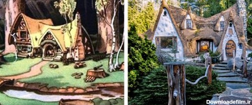 معماری خانه‌هایی که از کارتون ها کپی‌برداری شده است +تصاویر