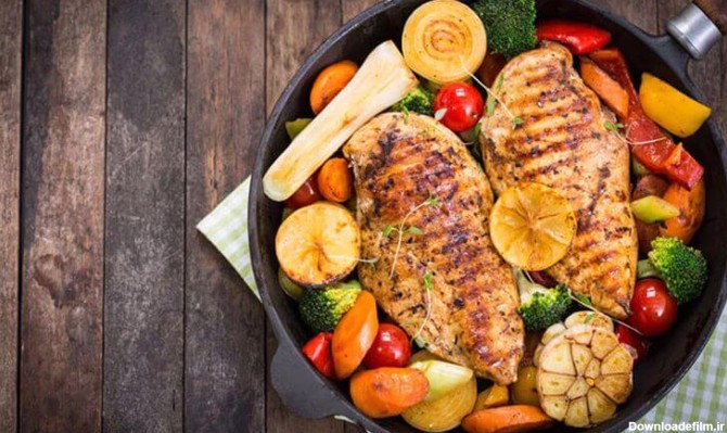 غذای رژیمی با مرغ | طرز تهیه ۱۵ غذای رژیمی با سینه مرغ و سبزیجات ...