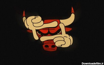 دانلود تصاویر پس زمینه تصویر کارتونی قرمز بسکتبال NBA Chicago Bulls فونت ART