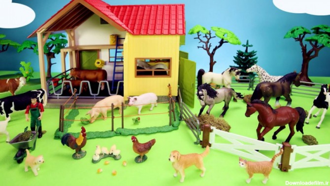 اسباب بازی - بازی با عروسک حیوانات مزرعه - قسمت 10 - یک روز شاد ...