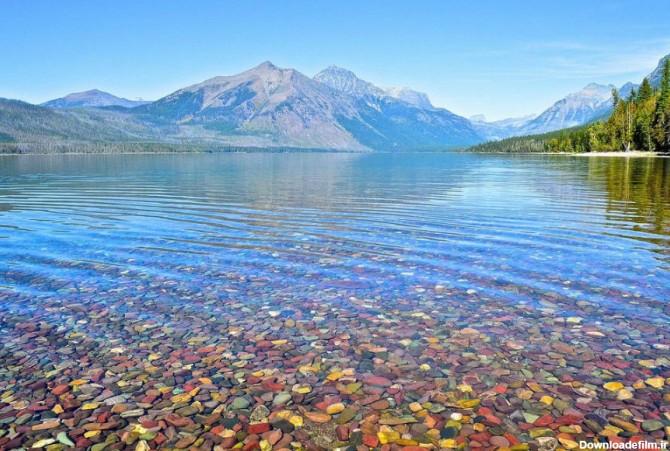 زیبایی های طبیعت؛ سنگ های رنگارنگ دریاچه مک دونالد - روزیاتو