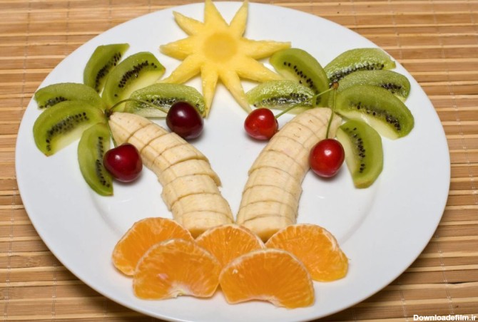 مدل تزیین میوه برای مدرسه بچه ها