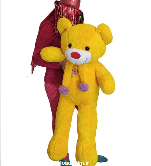 عروسک خرس بزرگ 1 متری زرد - آرام تویز