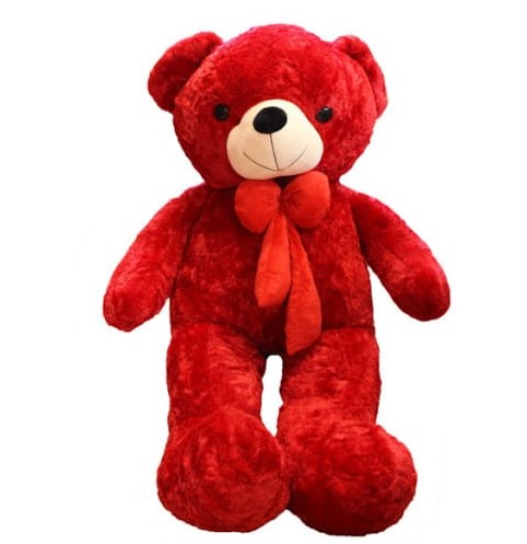 عروسک خرس سایز بزرگ رنگ قرمز | انگور
