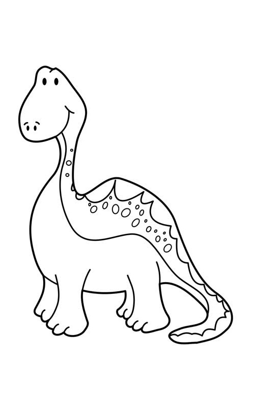 دانلود طرح نقاشی بچه گانه دایناسور