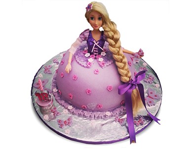 کیک تولد دخترانه - کیک دخترانه گیسو کمند | کیک آف