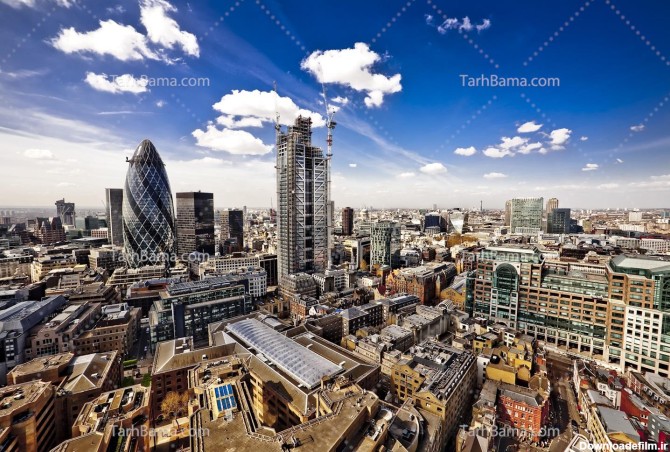 تصویر با کیفیت شهر لندن از نمای زیبا