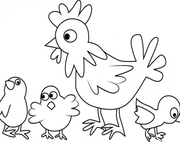نقاشی مرغ کودکانه"-آموزش تصویری کشیدن نقاشی مرغ برای کودکان مرحله ...