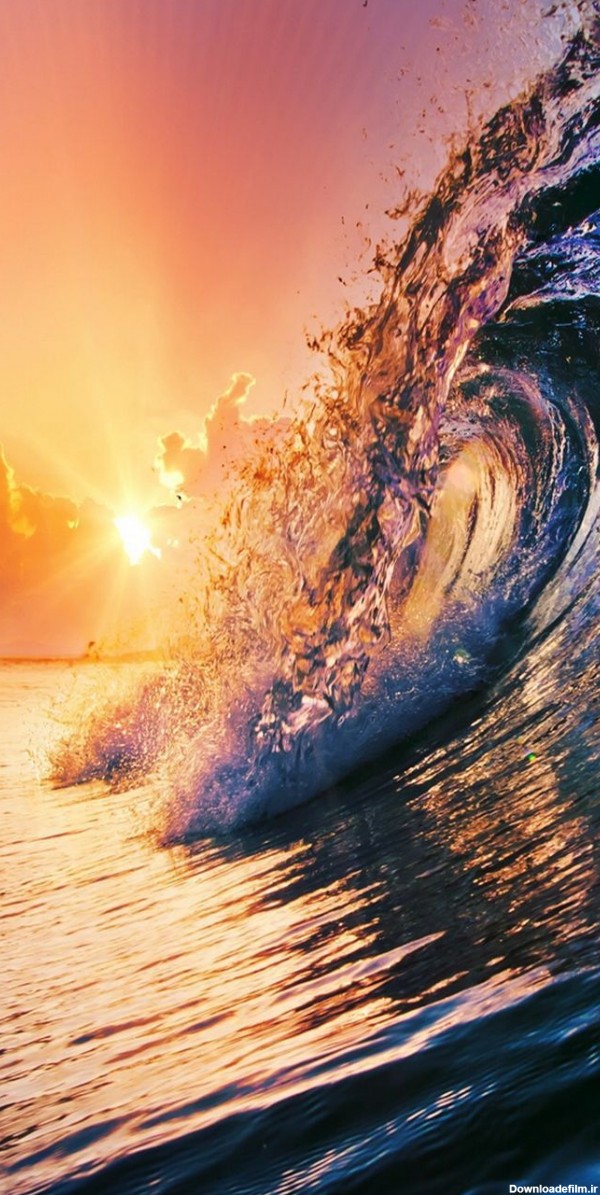 دانلود عکس زیبا و دیدنی از اقیانوس هنگام غروب آفتاب