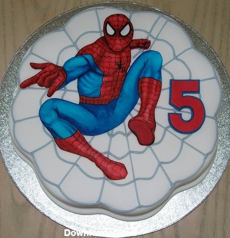 تزیین کیک تولد - عکس کیک تولد - کیک مرد عنکبوتی