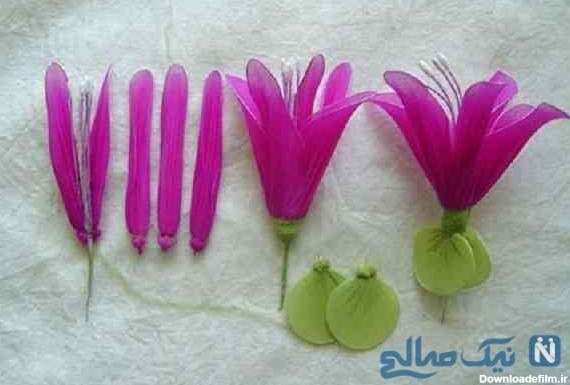ساخت گل جورابی | آموزش درست کردن گل با جورابهای رنگی را بیاموزید