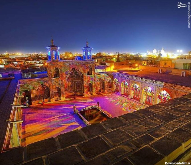 مشرق نیوز - عکس/ زیبایی های مسجد نصیرالملک شیراز در شب