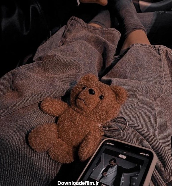 عکس پروفایل دختر با عروسک خرس