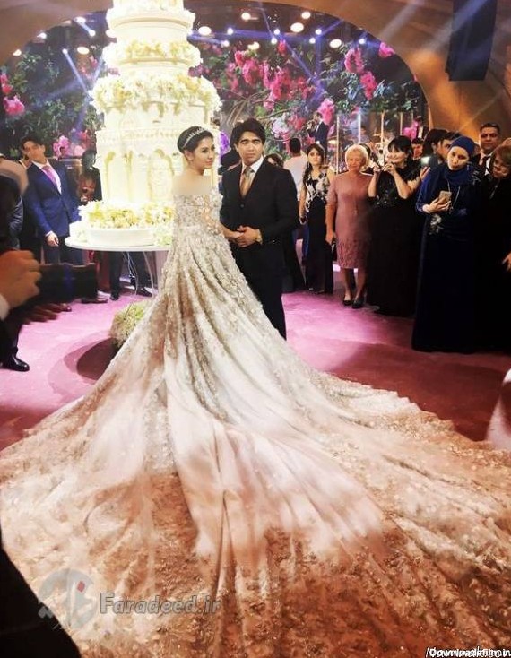 گرانترین عروسی دنیا با لباس عروس و تالار میلیاردی