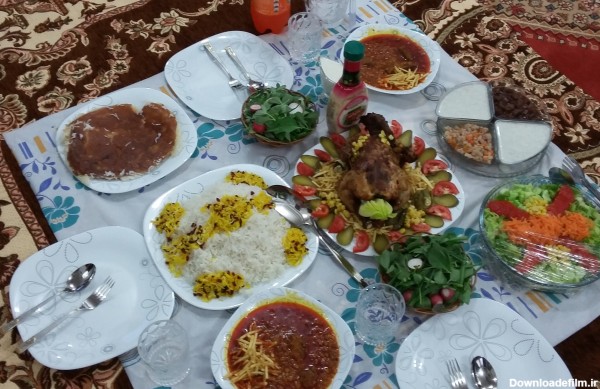 تزیین سفره شام جدید و ایرانی برای انواع مهمانی ها