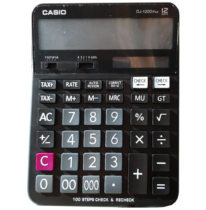 ماشین حساب 12 رقمی کاسیو 3 صفر مدل Casio DJ-120D Plus – لوازم ...
