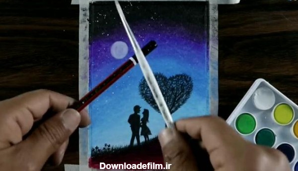 Mp4.ir | آموزش نقاشی عاشقانه با مداد شمعی