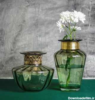گلدان دکوری شیشه ای مشبک | هنرچی