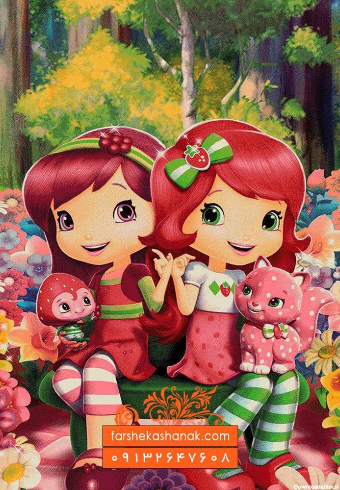 فروش آنلاین فرش عروسکی طرح دختران توت فرنگی با قیمت مناسب | فرش کاشانک