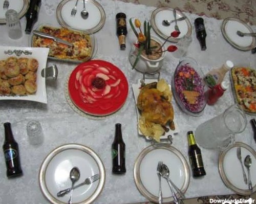 تزیین سفره شام ایرانی