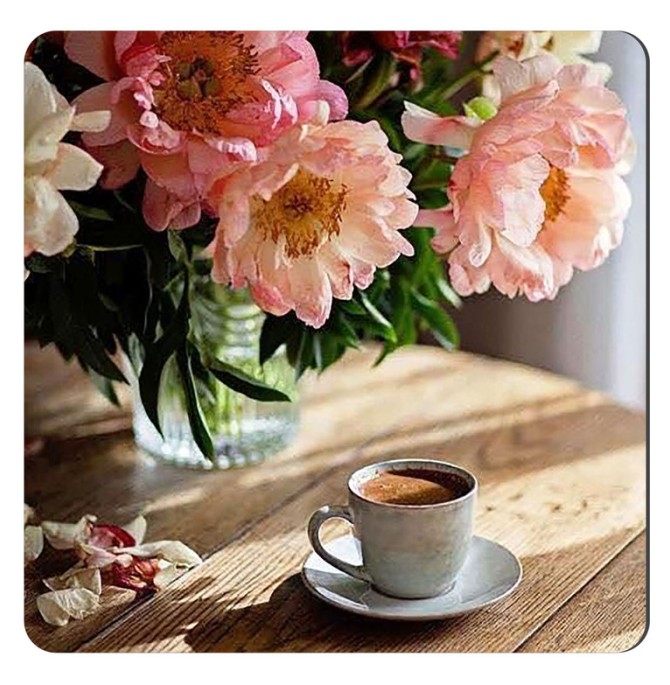 قیمت و خرید مگنت طرح گلدان گل و فنجان قهوه کد wmg441