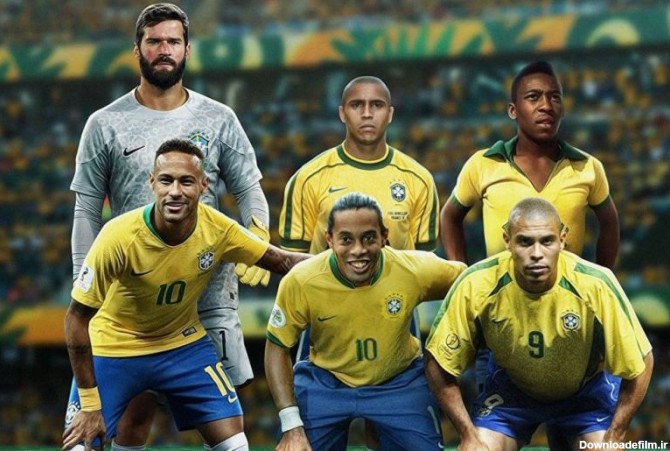 تیم منتخب ۶ نفره برزیل با حضور ستاره‌های جام جهانی(عکس) | فوتبالی