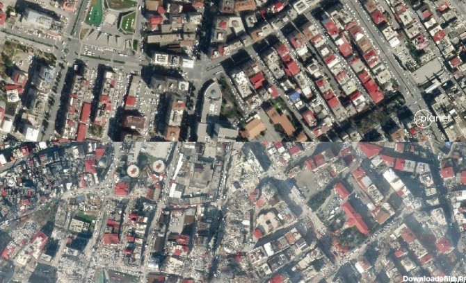 قبل و بعد از زلزله ترکیه و سوریه (عکس)