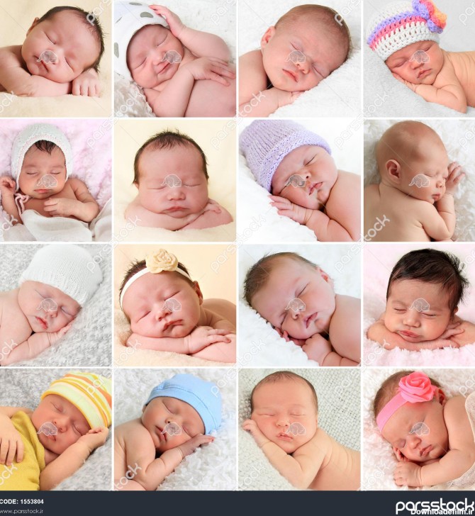 مجموعه ای از چهره نوزاد تازه متولد شده پسران و دختران همه تصاویر ...