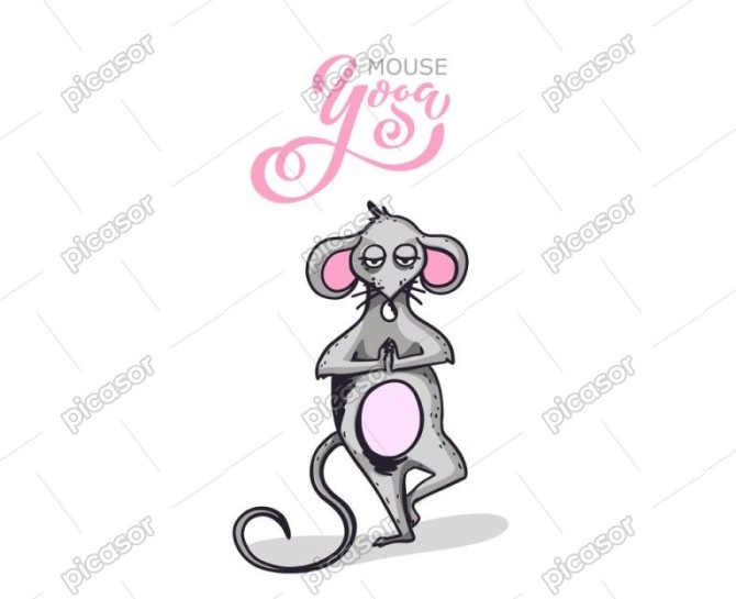 وکتور موش کارتونی بامزه - وکتور یوگا و موش کارتونی » پیکاسور