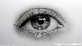 آموزش نقاشی سیاه قلم چشم زیبا