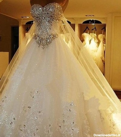 لباس عروس پرنسسی دکلته