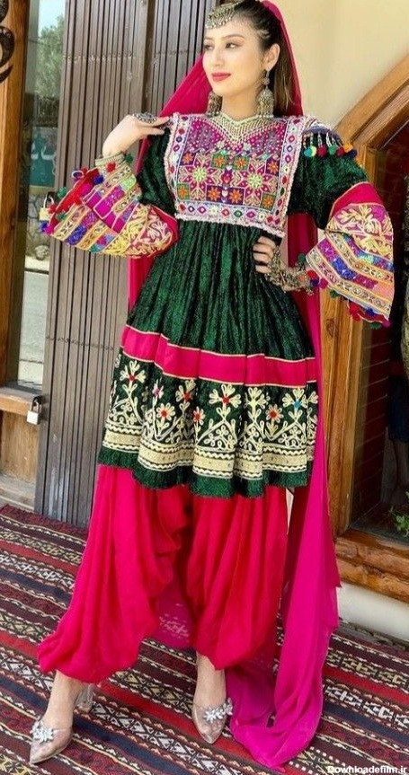 مدل یقه لباس افغانی ریون - پرانا