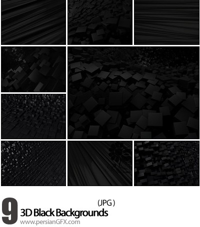 دانلود تصاویر تکسچر پس زمینه های سه بعدی مشکی - 3D Black ...