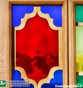 پنجره چوبی سنتی با شیشه های رنگی،ارسی | صنایع چوب ساج، درب و پنجره ...