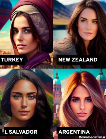 تصاویر | اگر کشورهای جهان زن بودند چه صورتی داشتند؟ | هوش مصنوعی ...