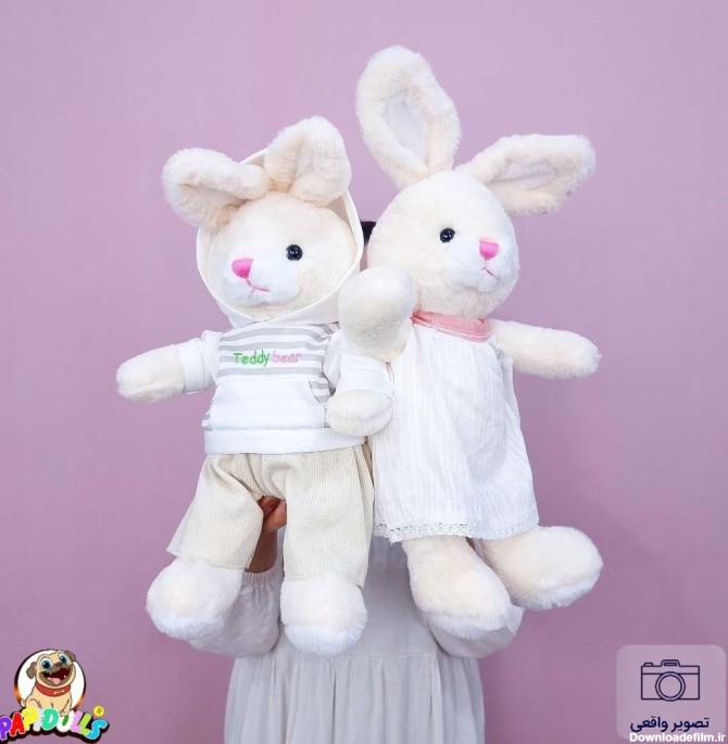 عروسک خرگوش دختر و پسر - فروشگاه عروسک پاپی دالز