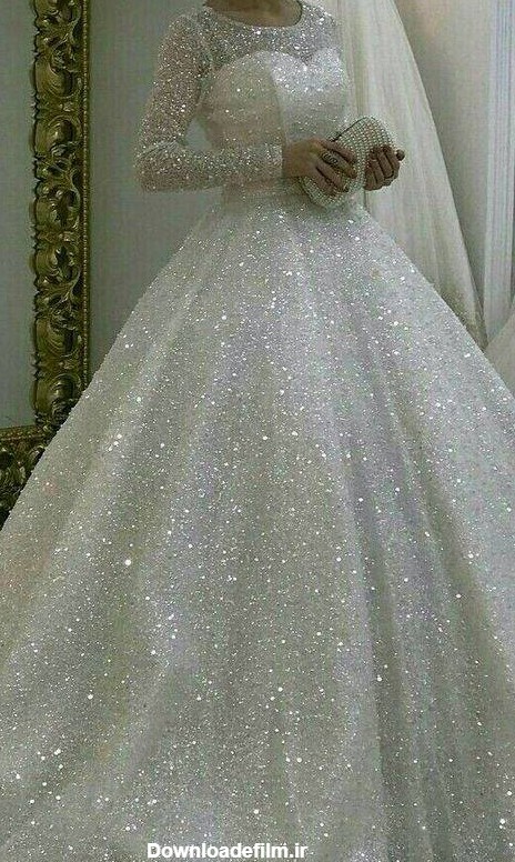 مدل لباس عروس شاین دار براق