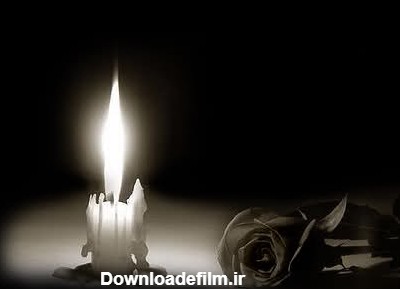 عکس شمع و گل مشکی