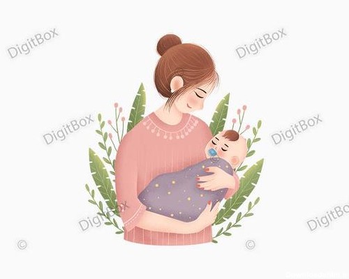 عکس مادر و نوزاد کارتونی - دیجیت باکس - DigitBox