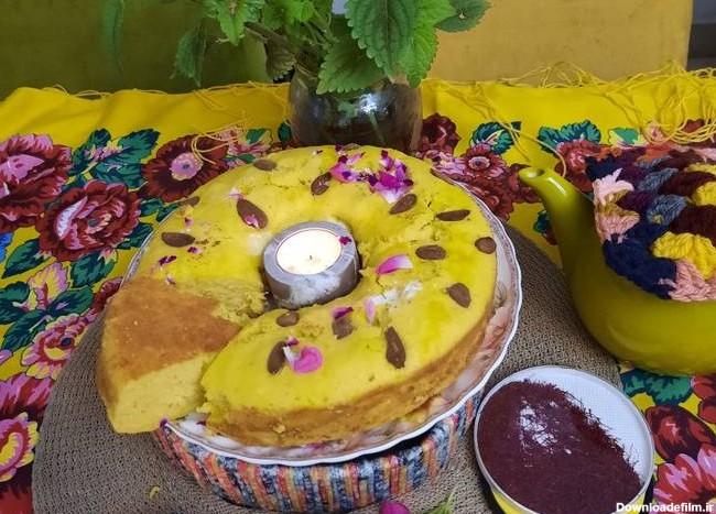 طرز تهیه کیک زعفرانی دو تخم مرغی در فر دستی ساده و خوشمزه توسط ...