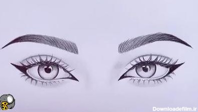 طراحی چشم و ابرو های زیبا با مداد - فیلو
