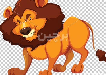Borchin-ir-angry lion cartoon transparent animal large photo_png عکس کارتونی شیر سلطان جنگل۲