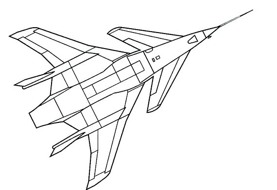 نقاشی ساده هواپیما جنگی