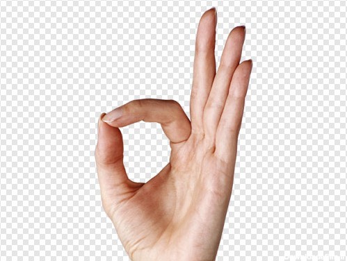 دانلود فایل png دست زن در حال نمایش عدد چهار (دوربری شده)