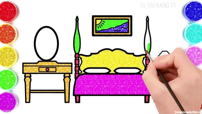 آموزش نقاشی کودکان : اتاق خواب