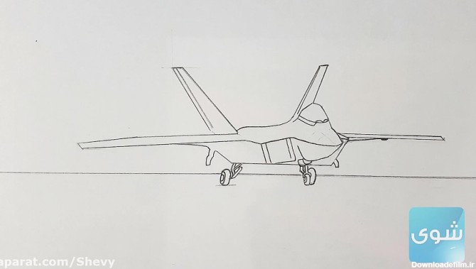نقاشی هواپیما جنگی | نقاشی اف 22