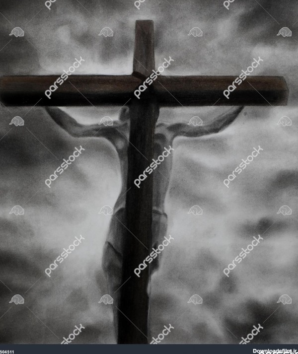 عکس سیاه سفید صلیب