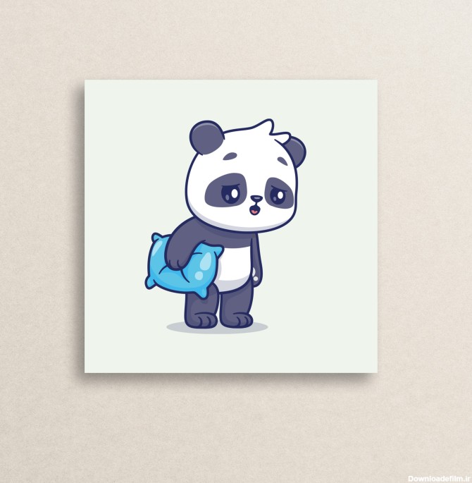 استیکر پاندا خوابالو گوگولی 02 | The cute sleepy panda sticker 02 ...