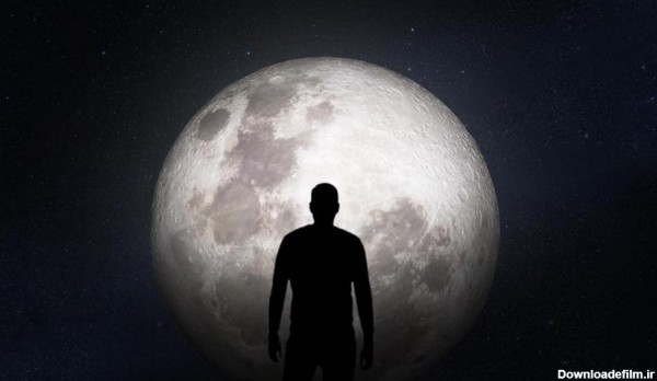 عکس زیبای ماه با منظره شب و ابر